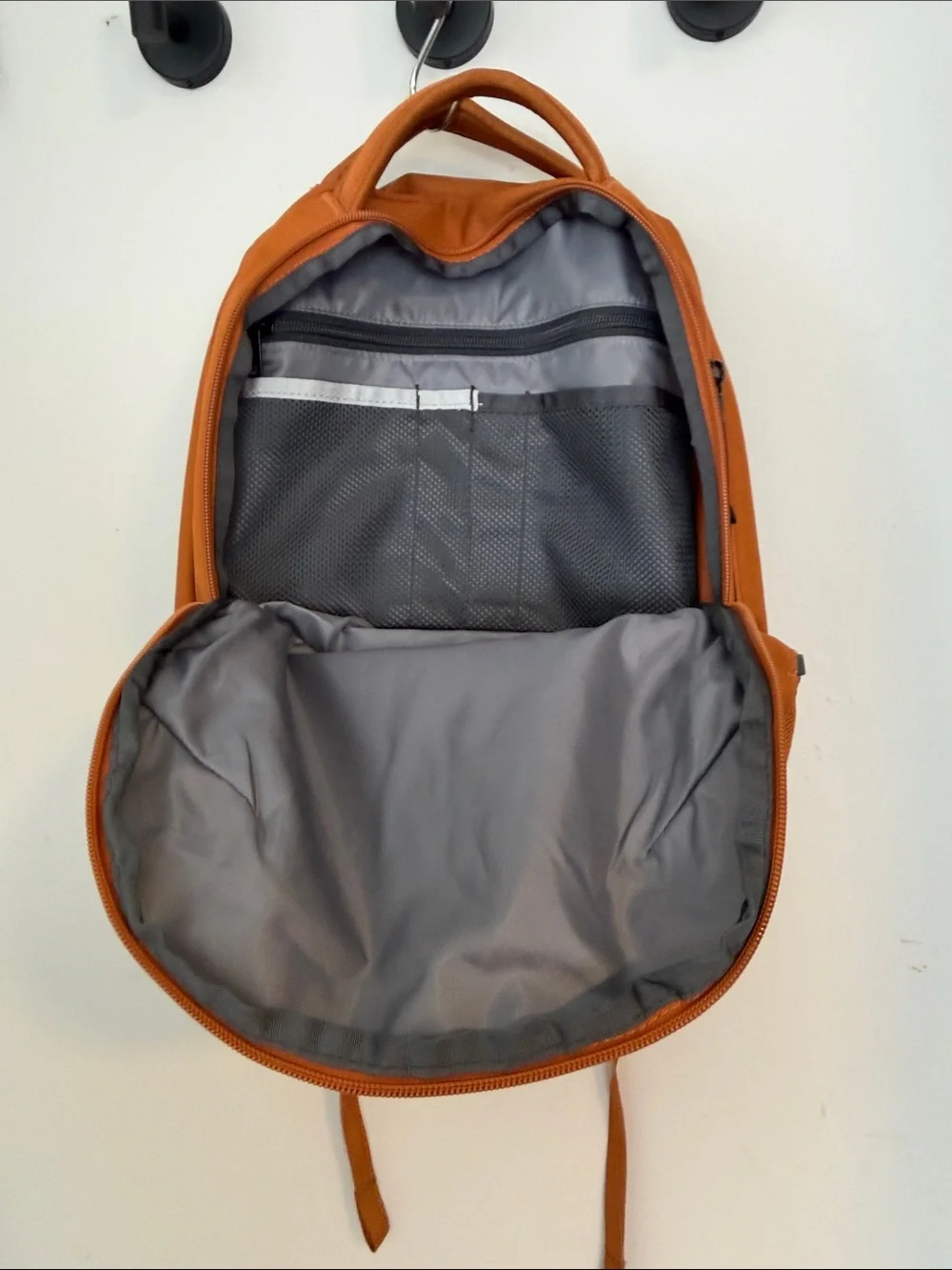 North Face Jester Backpack in burnt orange & black accents Excellent Condition